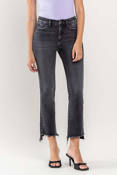 laynie high rise step hem crop flare jeans | righteousness