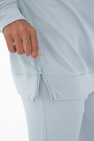 be true to you modal pullover | smoky blue