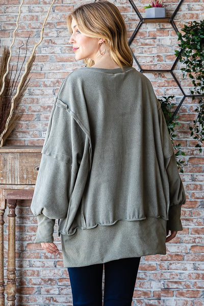 never been better brushed top | olive