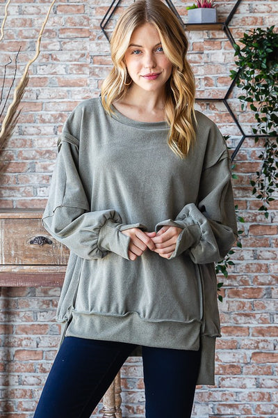 never been better brushed top | olive