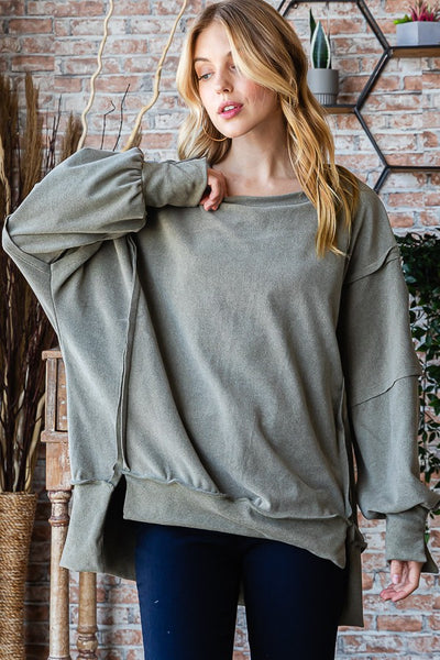 never been better brushed top | olive