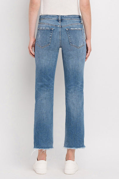 mary kate mid-rise crop straight jeans | stately