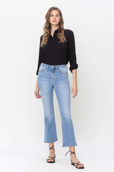 holland high rise crop flare jeans | sprightly