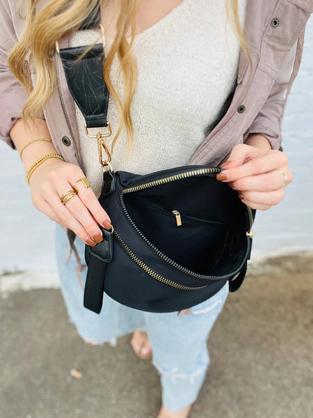 nylon bum bag | black