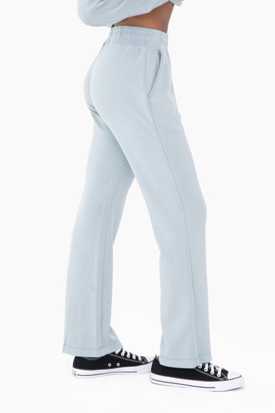never let go high-waist pants | smoky blue