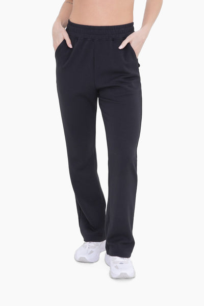 never let go high-waist pants | black