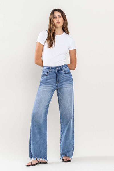 robbie super high rise loose fit jeans | medium denim