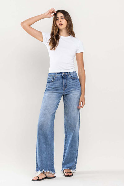 robbie super high rise loose fit jeans | medium denim