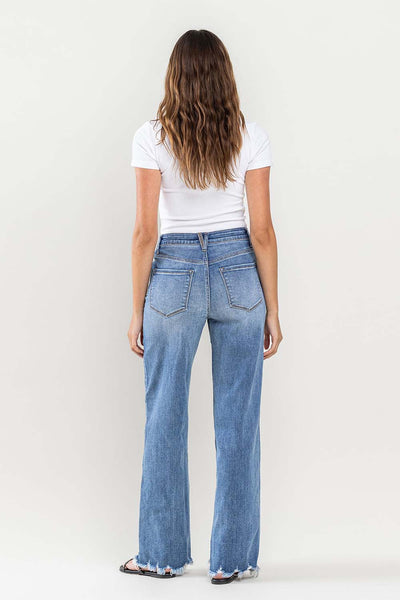 robbie super high rise loose fit jeans | medium denim