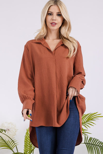 set the record straight top | cognac