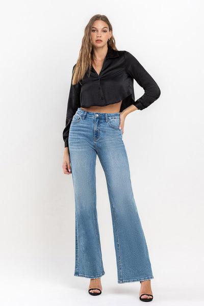 olivia high rise wide leg jeans | righteously