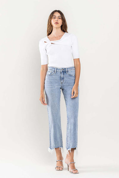 kendall high rise cropped dad jeans | venerate