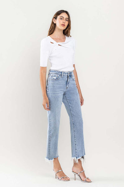 kendall high rise cropped dad jeans | venerate