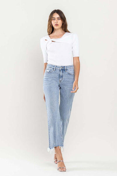 kendall high rise cropped dad jeans | venerate