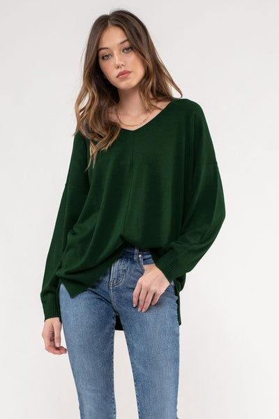 something to think about sweater | forest green