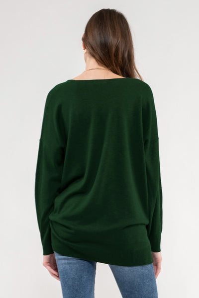 something to think about sweater | forest green