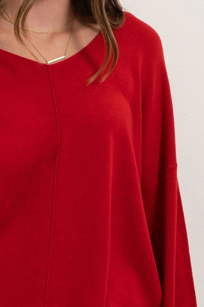 something to think about sweater | red