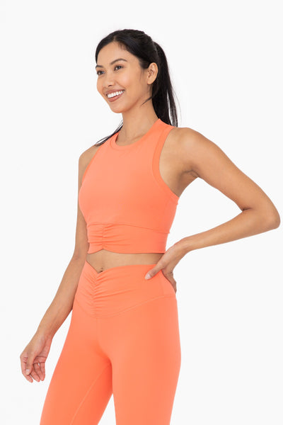 set the pace scrunch top | hot coral