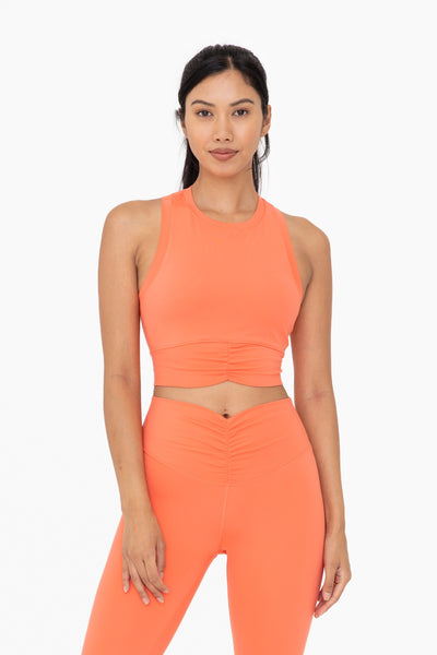 set the pace scrunch top | hot coral