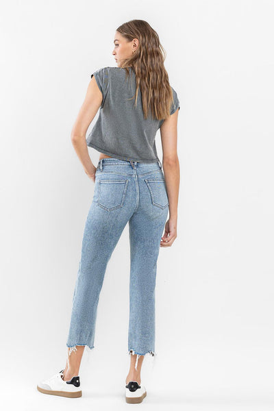 emery high rise crop straight jeans | ergonomical