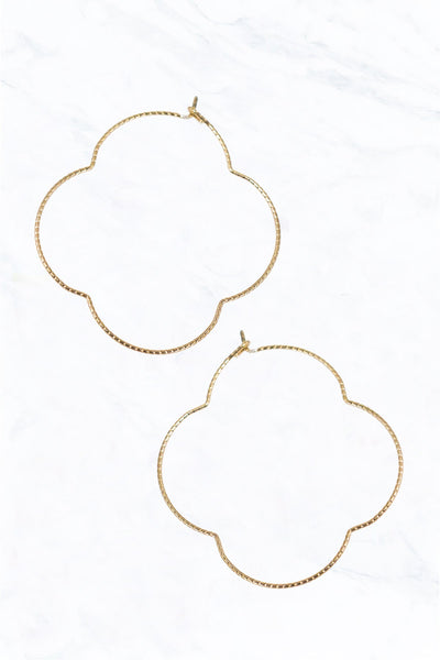 big quatrefoil open hoops!