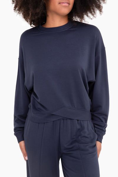 become your best crewneck top | navy