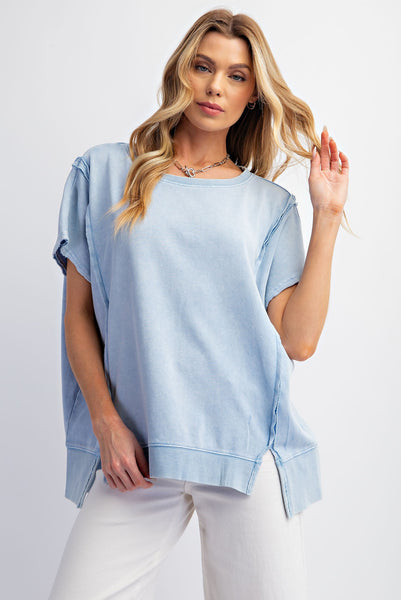 change it up mineral wash top | cielo