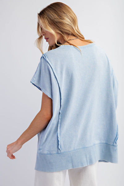 change it up mineral wash top | cielo