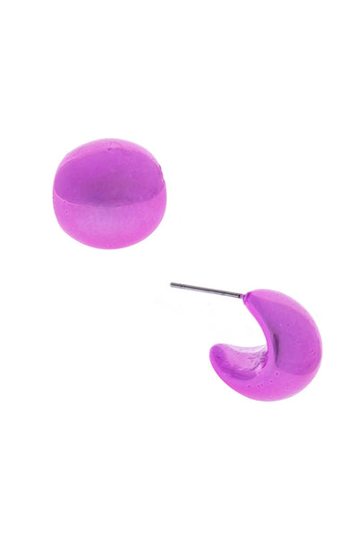 puffy dome earrings!