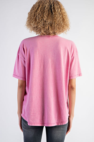 playing the odds mineral wash top | bubblegum