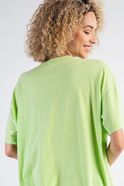 playing the odds mineral wash top | lime