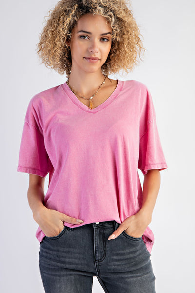 playing the odds mineral wash top | bubblegum