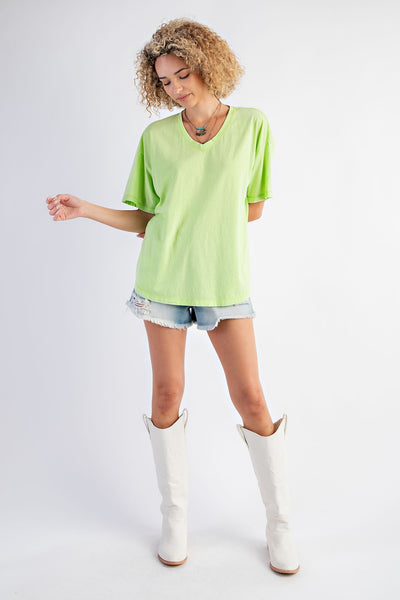 playing the odds mineral wash top | lime