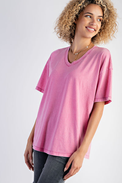playing the odds mineral wash top | bubblegum