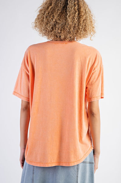 playing the odds mineral wash top | cantaloupe