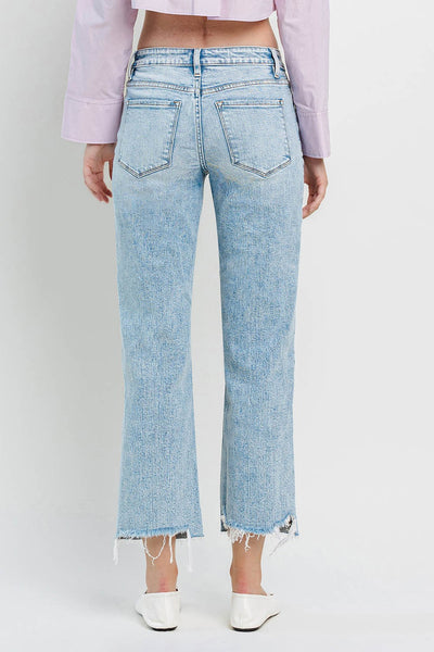 coco high rise slim crop dad jeans | blue mountain