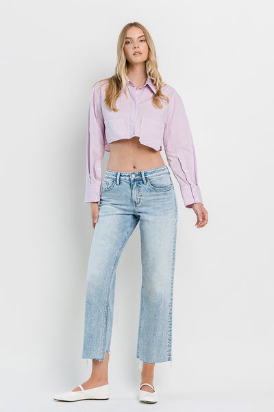 coco high rise slim crop dad jeans | blue mountain