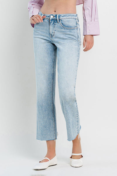 coco high rise slim crop dad jeans | blue mountain