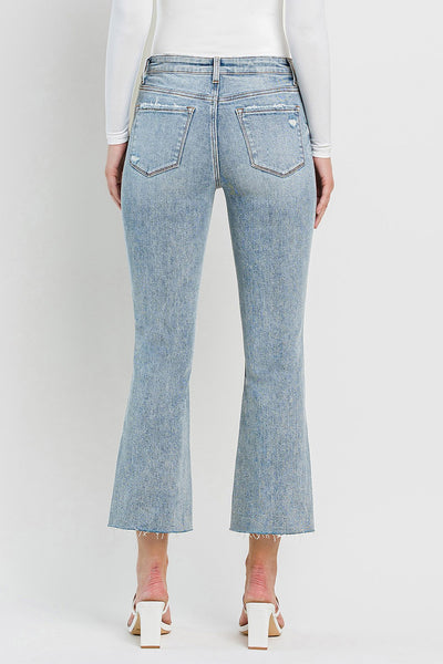 indigo high rise kick flare jeans | cali kiss