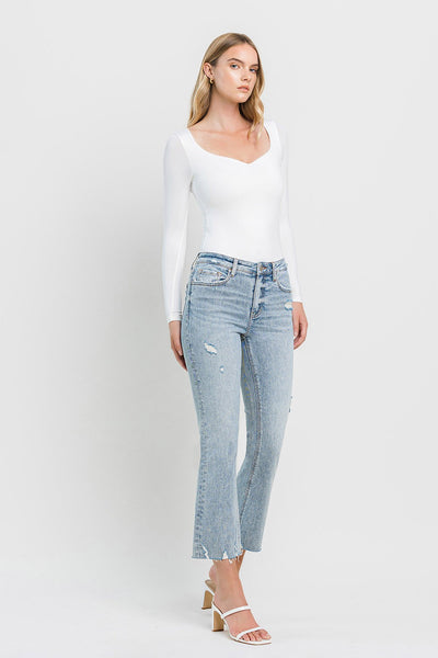 indigo high rise kick flare jeans | cali kiss