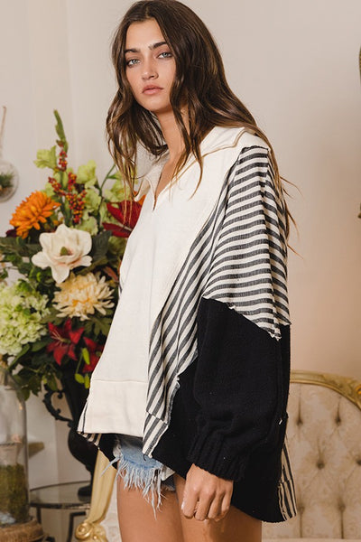 even the score terry top | cream + black