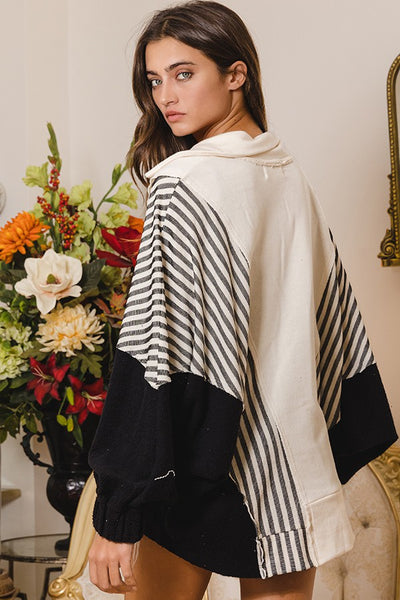 even the score terry top | cream + black