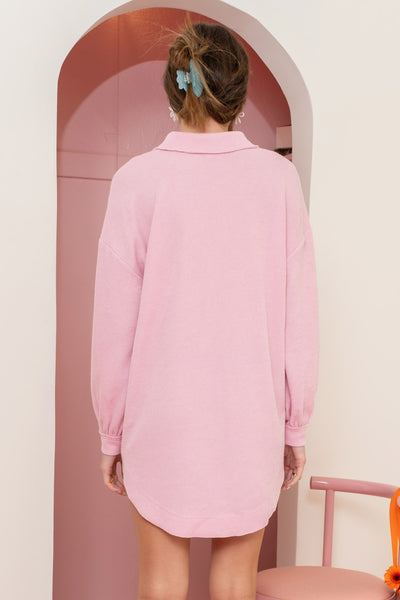better think again knit dress | light pink