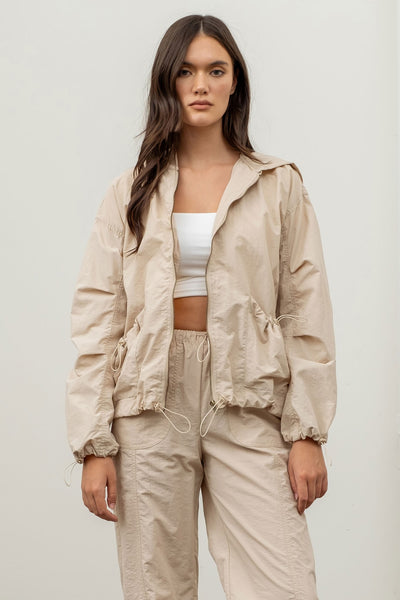 enjoying the moment windbreaker | light khaki