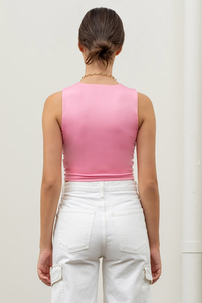 distant memory cropped tank | sweet pink