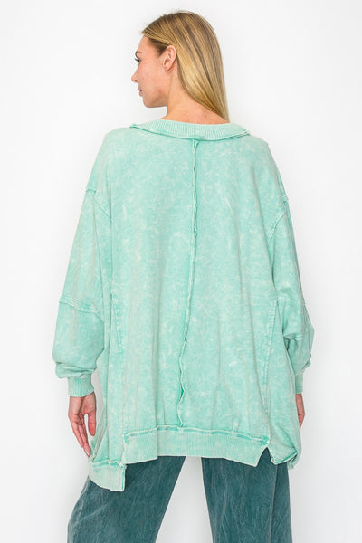 unfinished business effortless pullover | mint