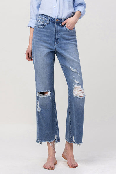 lennox vintage high rise ankle flare jeans | valiance