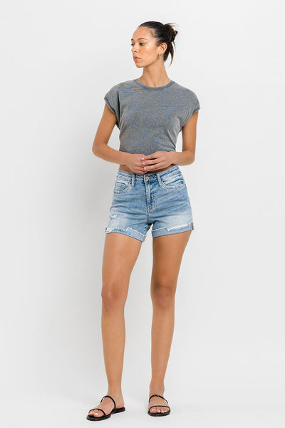 toby high rise cuffed mom shorts | while my lady sleeps