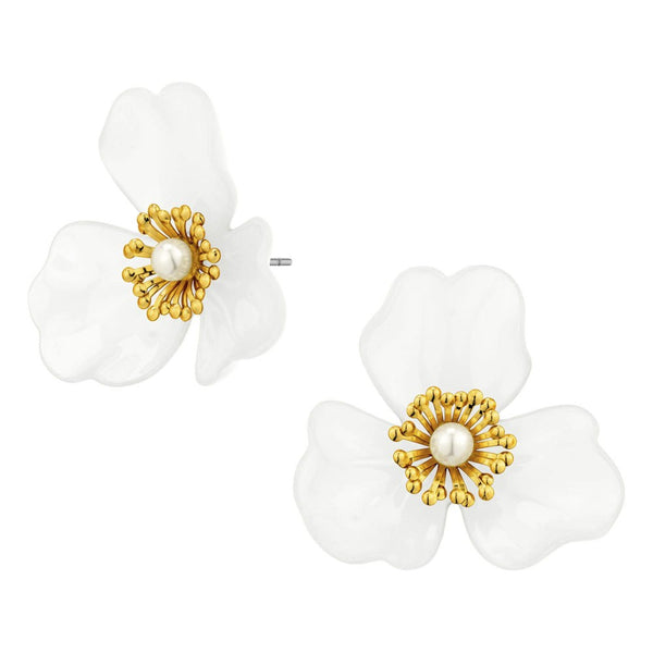 acetate pearl flower studs!