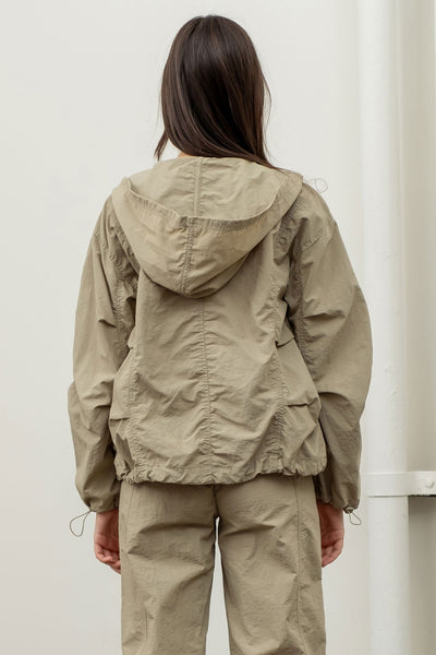 enjoying the moment windbreaker | light olive
